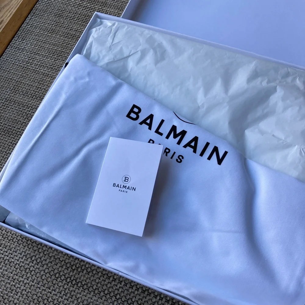 Balmain Ranger Romy Monogram Combat Boots 40 NIB - Picture 11 of 13